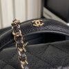 Chanel's classic flap bag series, caviar leather long box bag (Vanity Case)