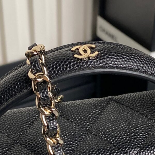 Chanel's classic flap bag series, caviar leather long box bag (Vanity Case)
