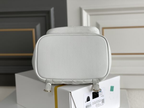 Chanel's classic quilted backpack (commonly known as the "Chanel hobo backpack/bucket backpack")