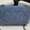 Chanel Classic Flap Camellia Jacquard Denim Mini Flap Bag (Adjustable Chain)