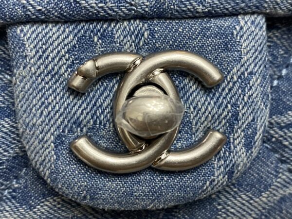 Chanel Classic Flap Camellia Jacquard Denim Mini Flap Bag (Adjustable Chain)