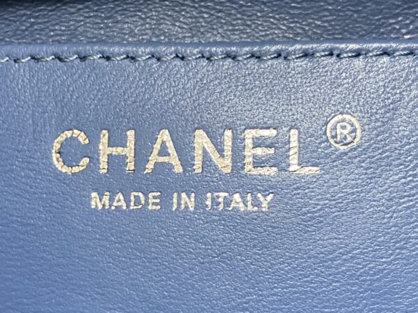 Chanel Classic Flap Camellia Jacquard Denim Mini Flap Bag (Adjustable Chain)