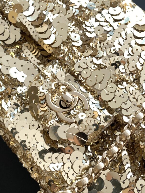 Chanel Classic Flap with gold sequins (Sequin Classic Flap)