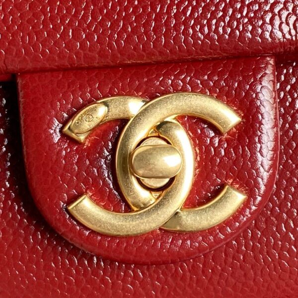 Chanel Classic Flap Caviar Leather Flap Bag (Heart Pendant Style)