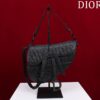 Dior Saddle Bag (Oblique Embossed All Black)