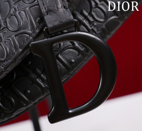 Dior Saddle Bag (Oblique Embossed All Black)