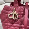 Dior Toujours Quilted Tote Bag (Burgundy Lambskin)