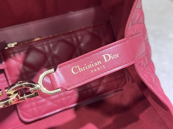 Dior Toujours Quilted Tote Bag (Burgundy Lambskin)