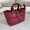 Dior Toujours Quilted Tote Bag (Burgundy Lambskin)