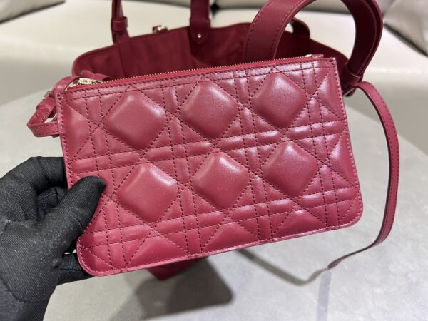 Dior Toujours Quilted Tote Bag (Burgundy Lambskin)