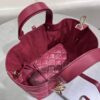 Dior Toujours Quilted Tote Bag (Burgundy Lambskin)